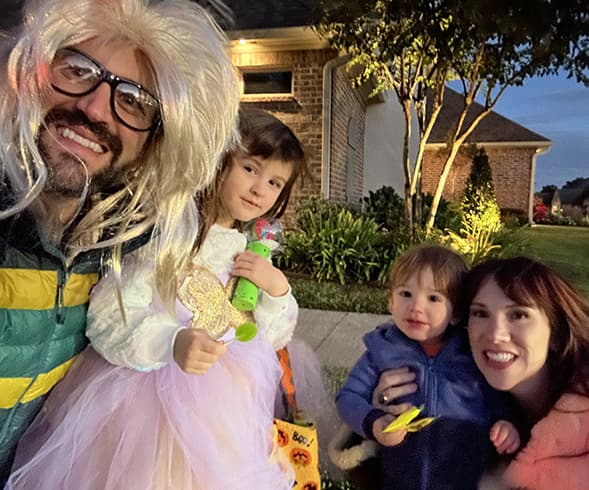 Dr. Fontenot and family on Halloween