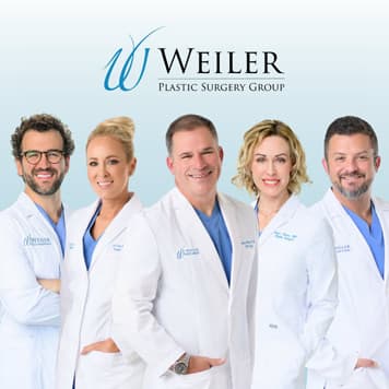 The Weiler Plastic Surgery team: Dr. Bennett Fontenot, Dr. M'liss Hogan, Dr. Jonathan Weiler, Dr. Mary “Misty” Ghere, and Dr. Daniel Womac