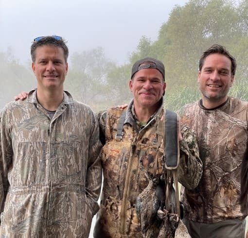 Dr. Weiler on hunting trip with friends.
