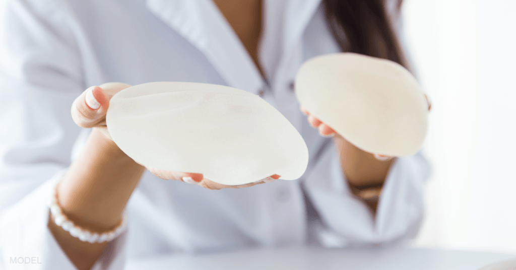 Image of newer implants that can be used for breast augmentation revision surgery.
