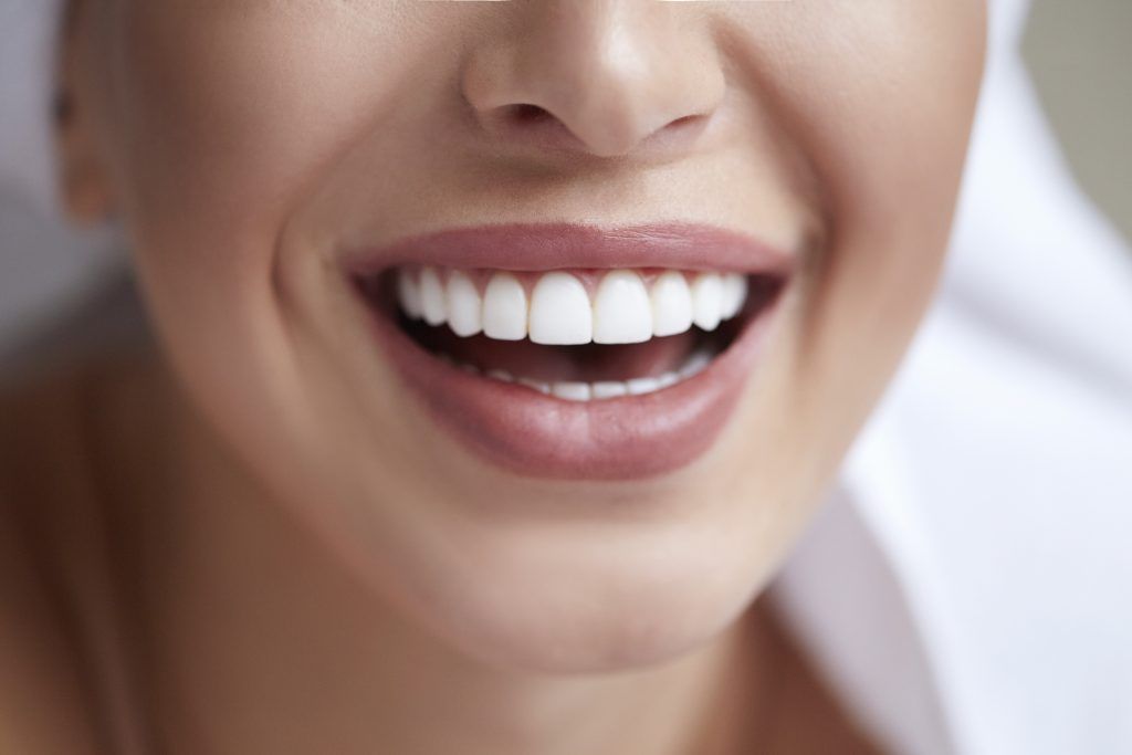 Close-up of a woman's great smile (model)