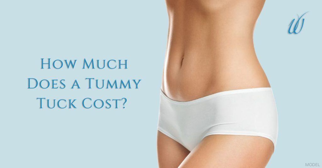 How Much Does a Tummy Tuck Cost? (With model image of a woman's flat stomach)